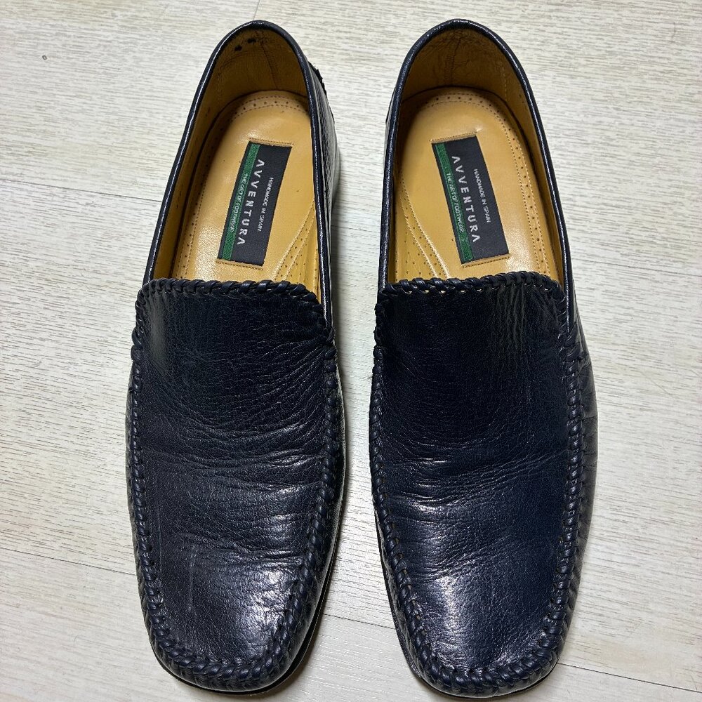Avventura "The Art of Footwear" Navy Leather Loafers Made in Spain Size12M